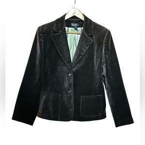 Rafaella Brown Velvety Blazer Women’s Size 14.